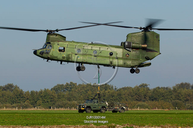 A Royal Netherlands Air Force Ch Chinook Prepares To Lift Its Sling